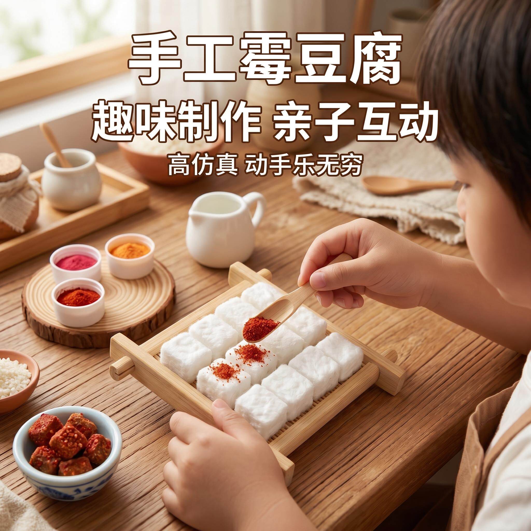 玩具霉豆腐新款亲子互动创意仿真手工材料包男女模拟摆摊食物套装