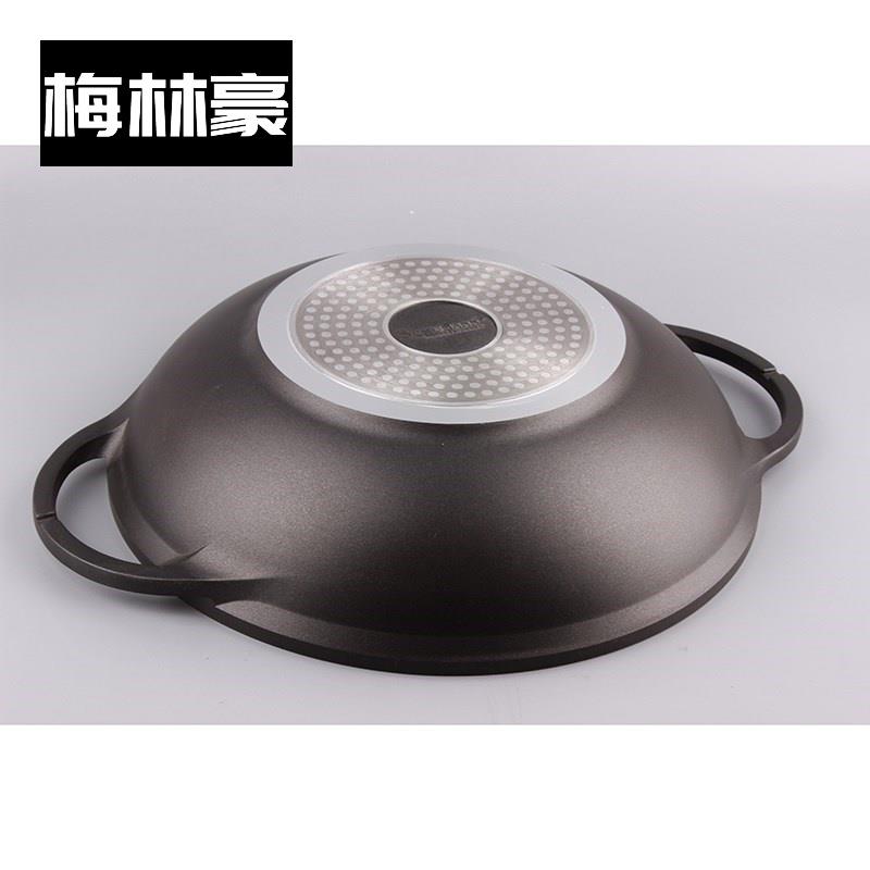 火锅炒锅铸铝干锅平底锅双耳韩式三汁焖锅汤锅铝锅不粘电磁炉双用