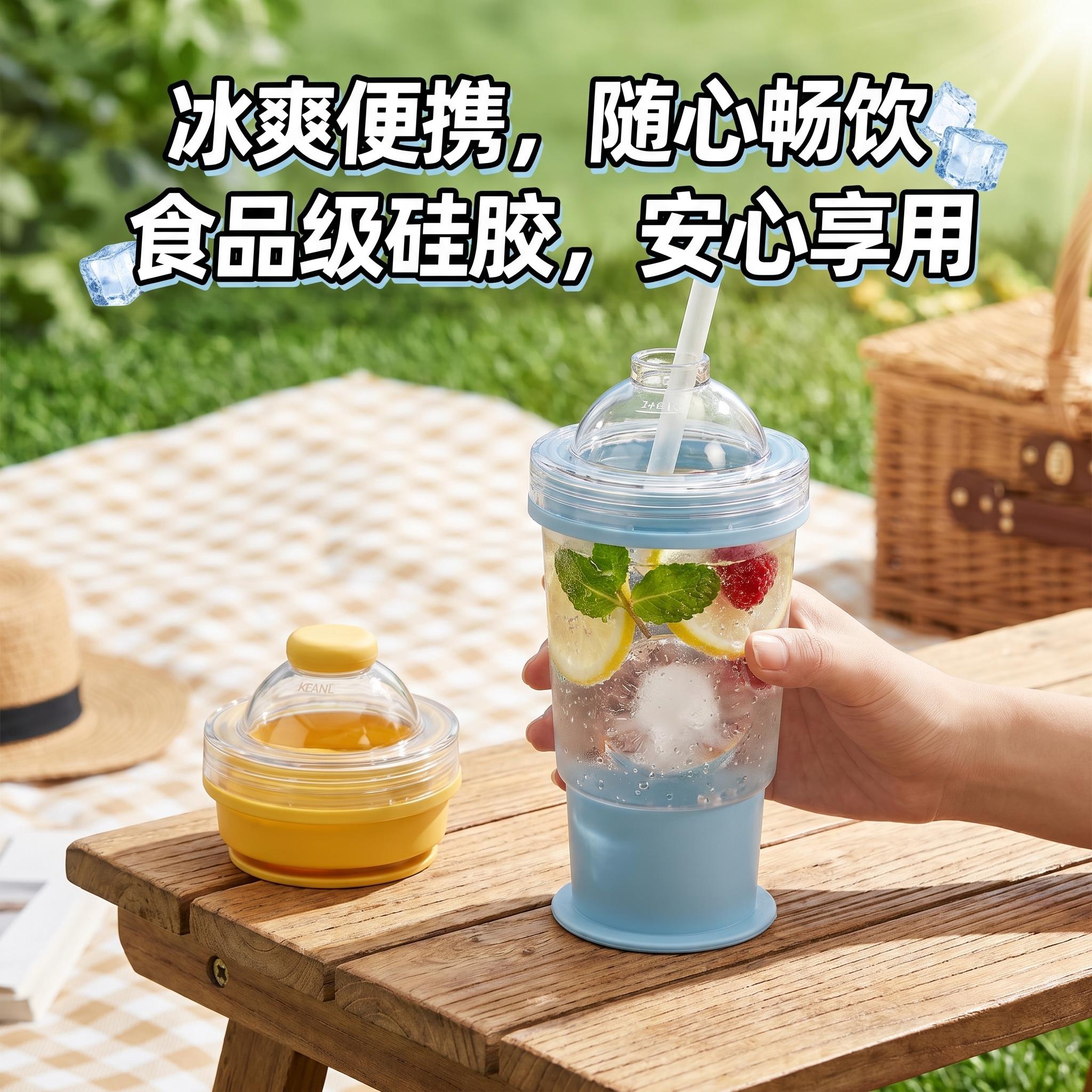 IVSO折叠冰球杯食品级冰球模具制冰神器威士忌冻冰块冰格随心杯图片