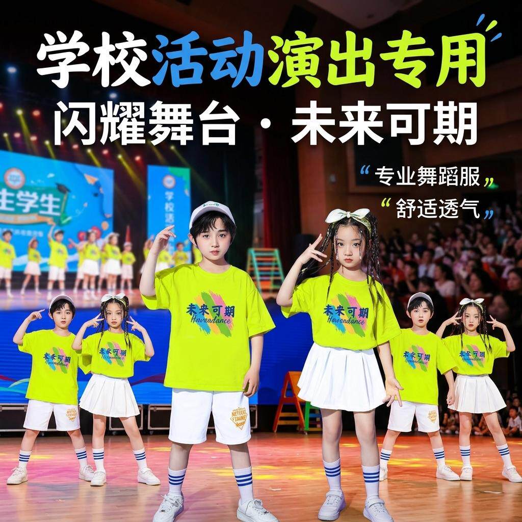 六一儿童演出服2026新款拉拉队服学生街舞表演服幼儿园糖果色班服