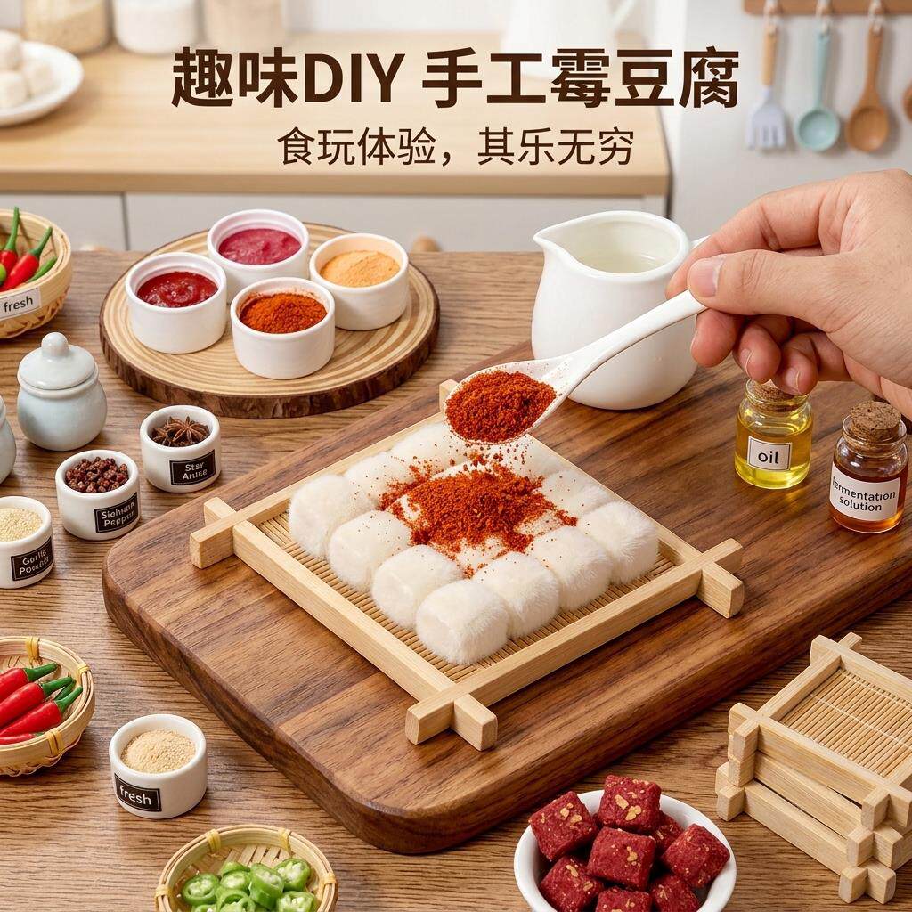 霉豆腐玩具套装女孩手工diy材料包仿真食物流行儿童亲子互动游戏