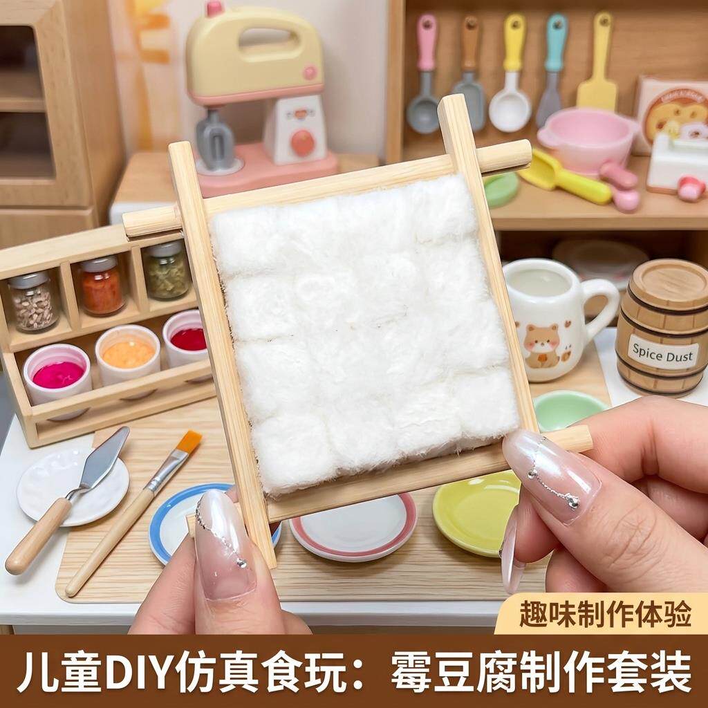 霉豆腐玩具套装手工diy材料包女生仿真食物模型模拟摆摊互动道具