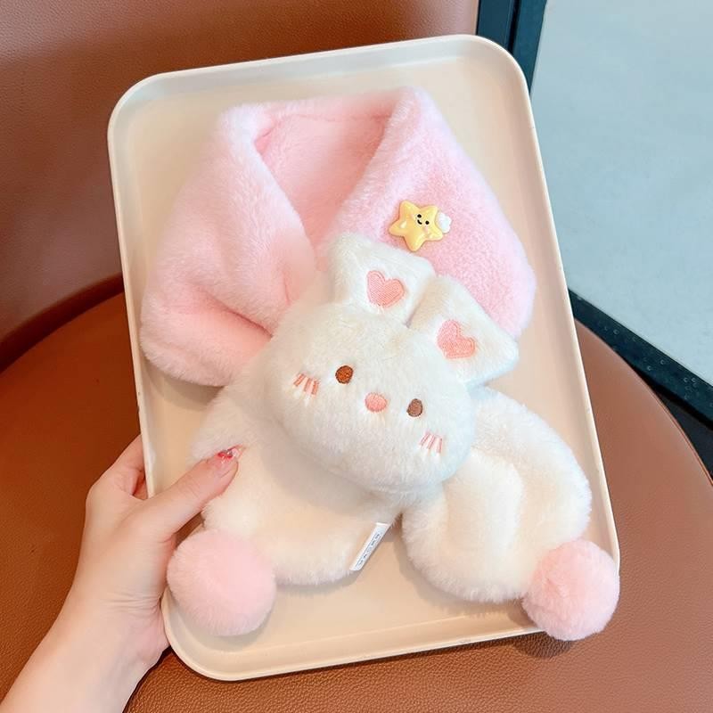 儿童围巾秋冬季宝宝加厚防风围脖男女童加绒保暖2023新款护颈脖套