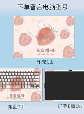 适用13寸Sony索尼PCG-51111T,VJS13电脑贴纸笔记本贴膜保护套外壳