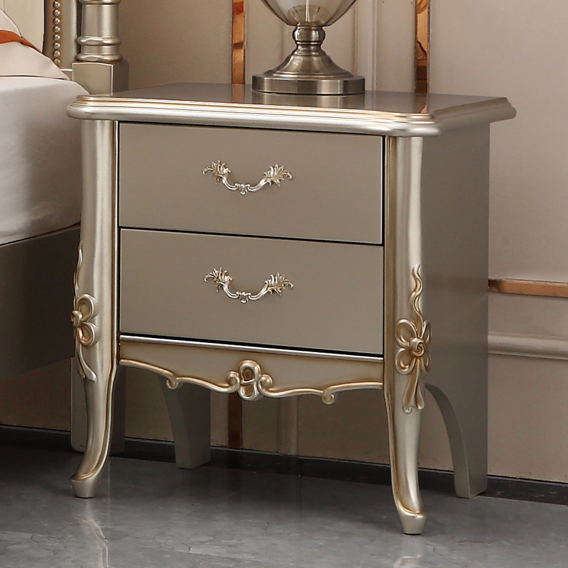 美式轻奢床头柜现代简约卧室边柜法式床头柜欧式床头柜