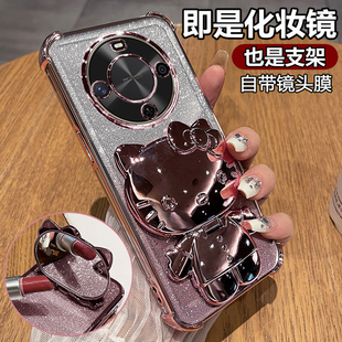 适用华为畅享70x手机壳畅想x70活力版 可爱 保护BRE一AL80硅胶套带镜头膜全包防摔透明软AL00a支架镜子女板新款