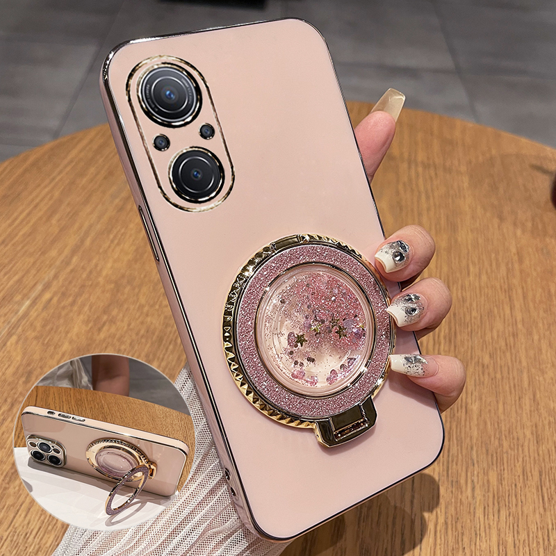 荣耀50SE带流沙支架保护套