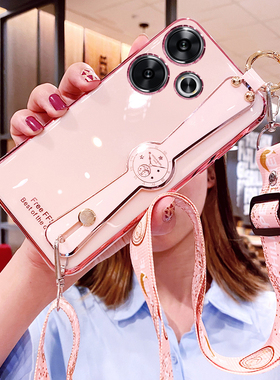 适用于红米note13R手机壳小米redminote13rpro腕带保护硅胶套5G斜挎挂绳redmi全包防摔r软pro女rpor可背带r5g