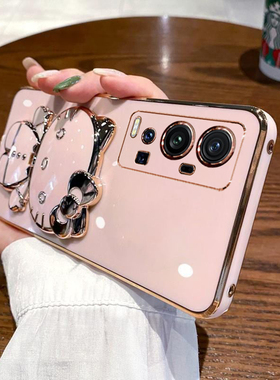 适用vivox60tpro+手机壳vivo保护x60tpor十硅胶套5G全包V2056A防摔vovix软壳pro女潮por带镜子vivix曲屏vovox