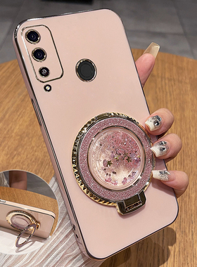 适用华为荣耀play4t手机壳piay4TPro保护硅胶套AKA一AL10全包AQM防摔honor软pro女送钢化膜tpor带支架ins流沙