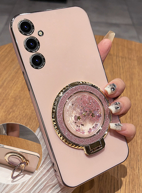 适用三星s23fe手机壳s23ef保护硅胶套S7110镜头全包防摔5g软壳galaxys流沙sms新款S9110女潮带支架新款高级感