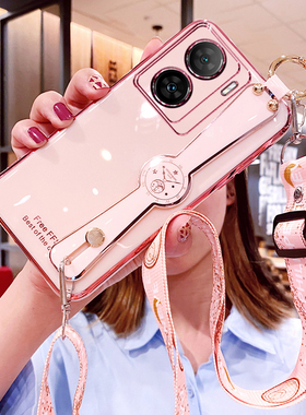 适用vivoiqooz7手机壳iqooz7x腕带保护硅胶套vivo斜挎挂绳V2270A全包2272防摔vivoiq软壳iqoo爱酷z7x女iq00创