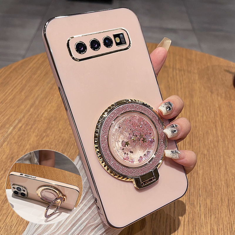 三星S10带流沙支架保护套