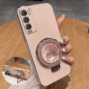 适用realmeGT大师探索版 手机壳真我GT保护硅胶套RMX3366全包3361防摔oppo软realme旅行箱带支架女高级感流沙i