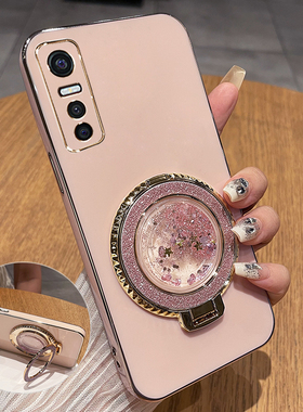 适用vivoy73s手机壳vivo保护y73s硅胶套5G全包V2031A防摔软壳voy女步步高丫高级感升s5g一有带支架可爱流沙钢