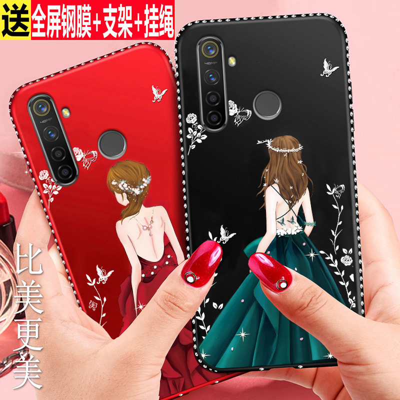 realmeQ手机壳realmeX保护realme X青春版硅胶套全包RMX1971防摔1901磨砂opporealmex软壳女网红色真我Q超薄