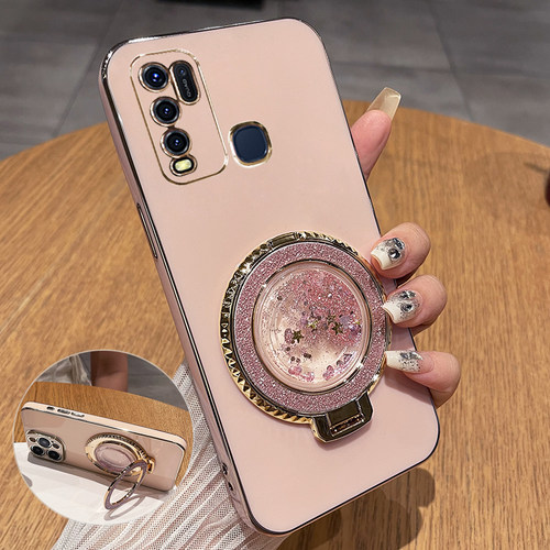 vivoY50带流沙支架保护套