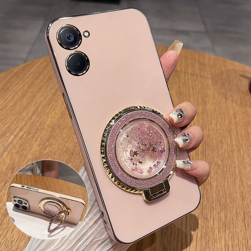 真我V20带流沙支架保护套