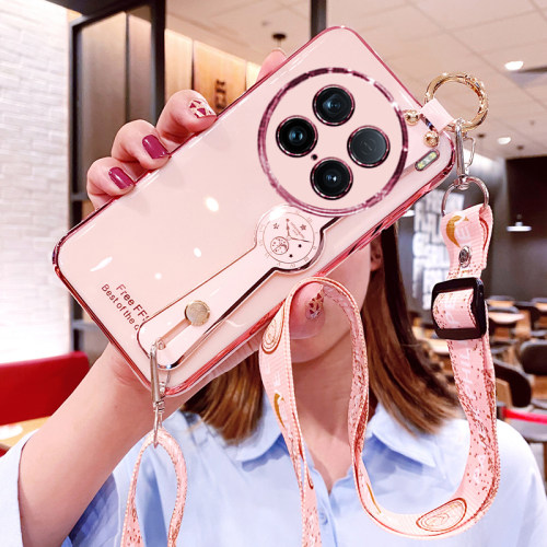 时尚创意腕带★带斜挎挂绳★轻奢电镀金边