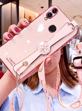 适用华为荣耀10手机壳honor10青春版lite保护v10硅胶套HRY一AL00a腕带挂绳BKL全包COL防摔软壳gt潮牌TL20十女