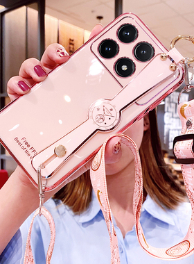 适用于红米K70手机壳小米K70pro腕带K70e保护硅胶套redmik斜挎挂绳全包k7o防摔p软壳redmi可背带por女创意pr0