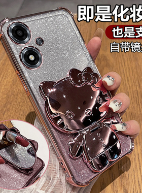 适用oppoA2m手机壳oppo保护A2m硅胶套PJU110全包防摔5G透明opa软壳新款女m5g带支架爆款高颜值oppopju镜子ins