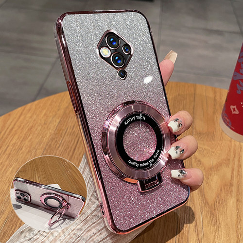 适用vivoS5闪粉带支架保护套