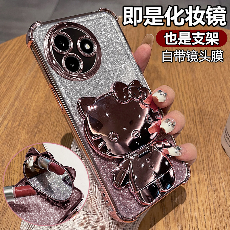 适用红米K80至尊版手机壳小米redmik80u保护硅胶套带镜头膜全包气囊防摔ultra透明软redmi女支架镜子可爱新款