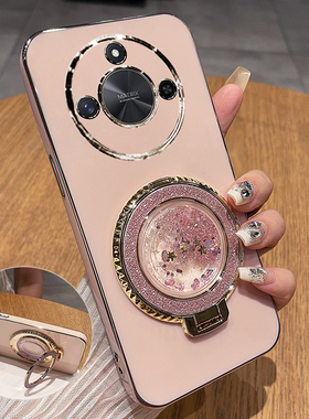 适用华为荣耀X60手机壳honorx60pro保护硅胶套BRC一AN00镜头全包BRP防摔honor软壳女新款带支架por流沙高颜值