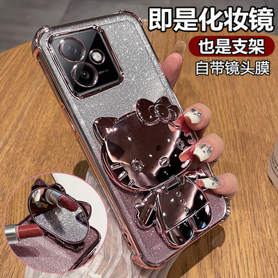 适用华为荣耀X60GT手机壳AGI一AN00保护硅胶套honor自带镜头膜全包防摔honorx60透明软tg女支架镜子新款x可爱