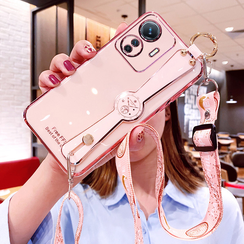 vivoY77e软胶腕带斜挎挂绳保护套