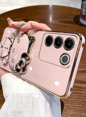 适用vivos16手机壳vivo保护S16pro硅胶套5G全包V2244A防摔2245软壳p可爱vovis女vivis带镜子vovos支架165g外