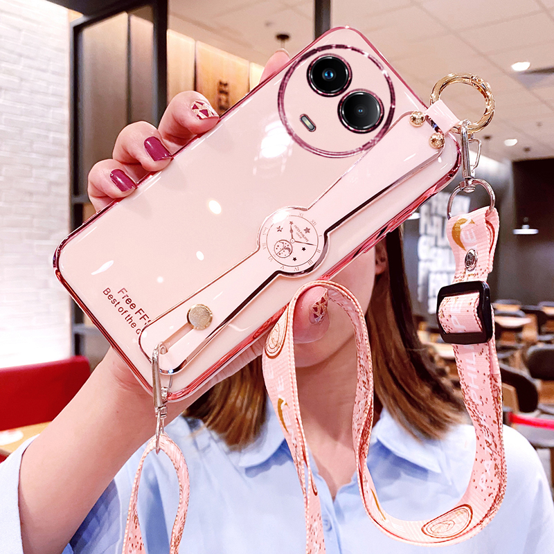 真我V50软胶腕带斜挎挂绳保护套