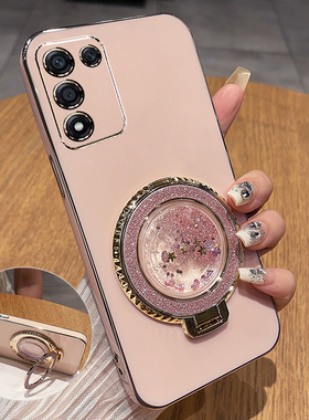 适用realmeQ3s手机壳真我Q3t保护Q3i硅胶套RMX3461全包3161防摔i5g软oppo女realme带支架3i流沙3t新款q3s高级