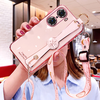 适用华为荣耀60手机壳honor60pro腕带保护硅胶套LSA一AN00斜挎挂绳全包防摔TNA软壳por外壳六十女可背带p妈妈