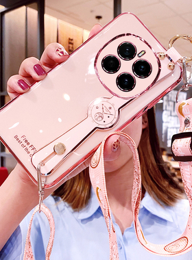 适用华为荣耀magic7手机壳魔术7pro腕带保护硅胶套PTP一AN00斜挎挂绳镜头全包防摔软壳10女60新款可背带妈妈