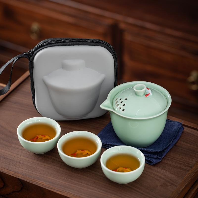 旅行茶具套装快客杯户外车载旅游