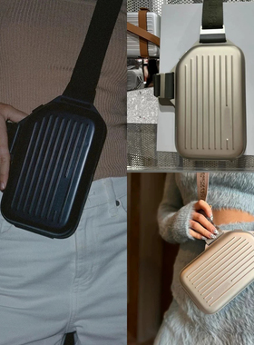 德国R家 硬壳子胸包男女通用时尚旅行斜挎包单肩包迷你胸包斜跨包