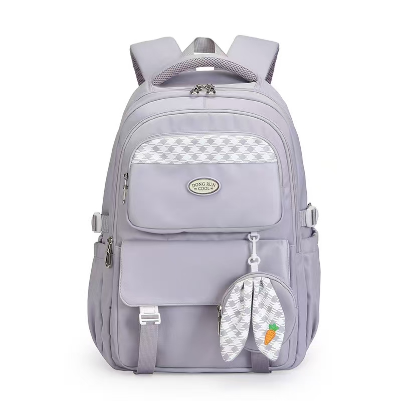 东润8915书包双肩包女孩4-9年级2025新款书包女生学生可套拉杆箱