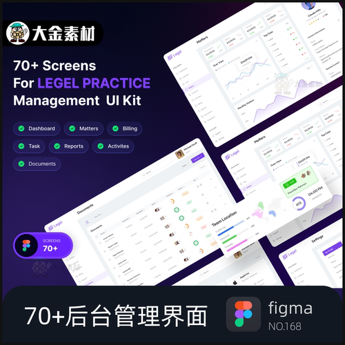 70+后台管理UI界面Web设计ux图表信息数字可视化列表 figma 169