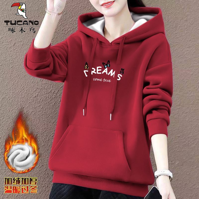 啄木鸟正品2025年冬季新款卫衣女