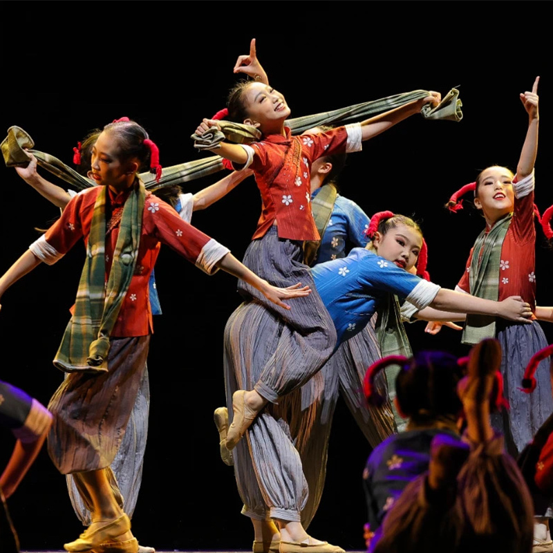 第十二届小荷风采送军粮儿童演出服幼儿园女童心向党舞蹈表演服装