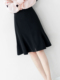 欧货外贸原单清仓捡漏黑色半身裙女夏薄款 高腰垂感上班鱼尾裙子