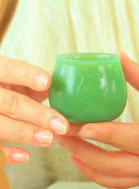 天然和田玉碧玉茶杯主人杯