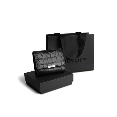 injoylife鳄鱼纹时尚短款钱包