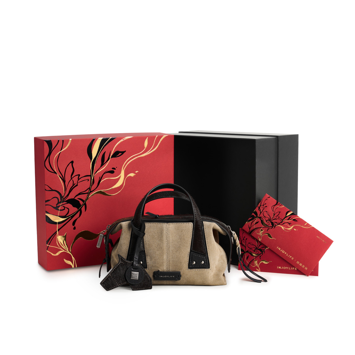 【新年礼物】INJOYLIFE限定马年礼盒 踏势波士顿包手提小包斜挎包,箱包皮具/热销女包/男包,通用款女包,淘宝优惠券,粉丝福利购,淘宝优惠卷