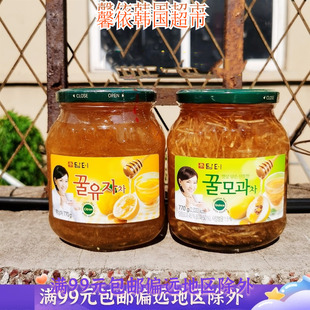 韩国进口蜂蜜果味茶丹特柚子茶生姜茶柠檬茶丑柑茶木瓜茶瓶装770g