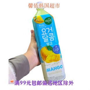 韩国进口饮料Woong jin酸奶芒果味饮料风味休闲饮品1.5L苹果草莓