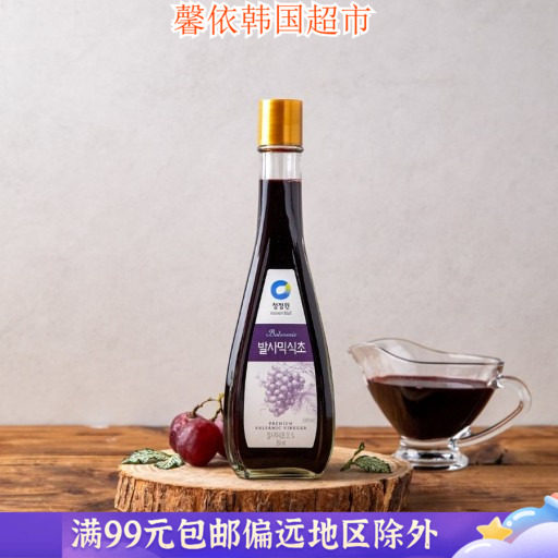 韩国进口食品 清净园 香醋水果醋葡萄醋350ml瓶装料理调味汁