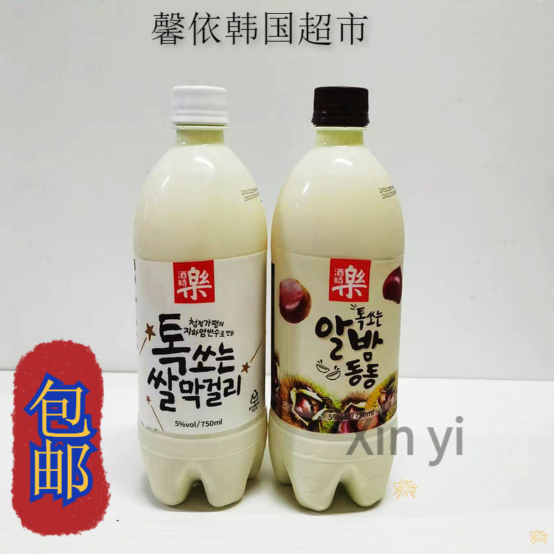 韩国进口酒时乐米酒女士甜酒玛格丽马格利米露饮料750ml 大瓶装